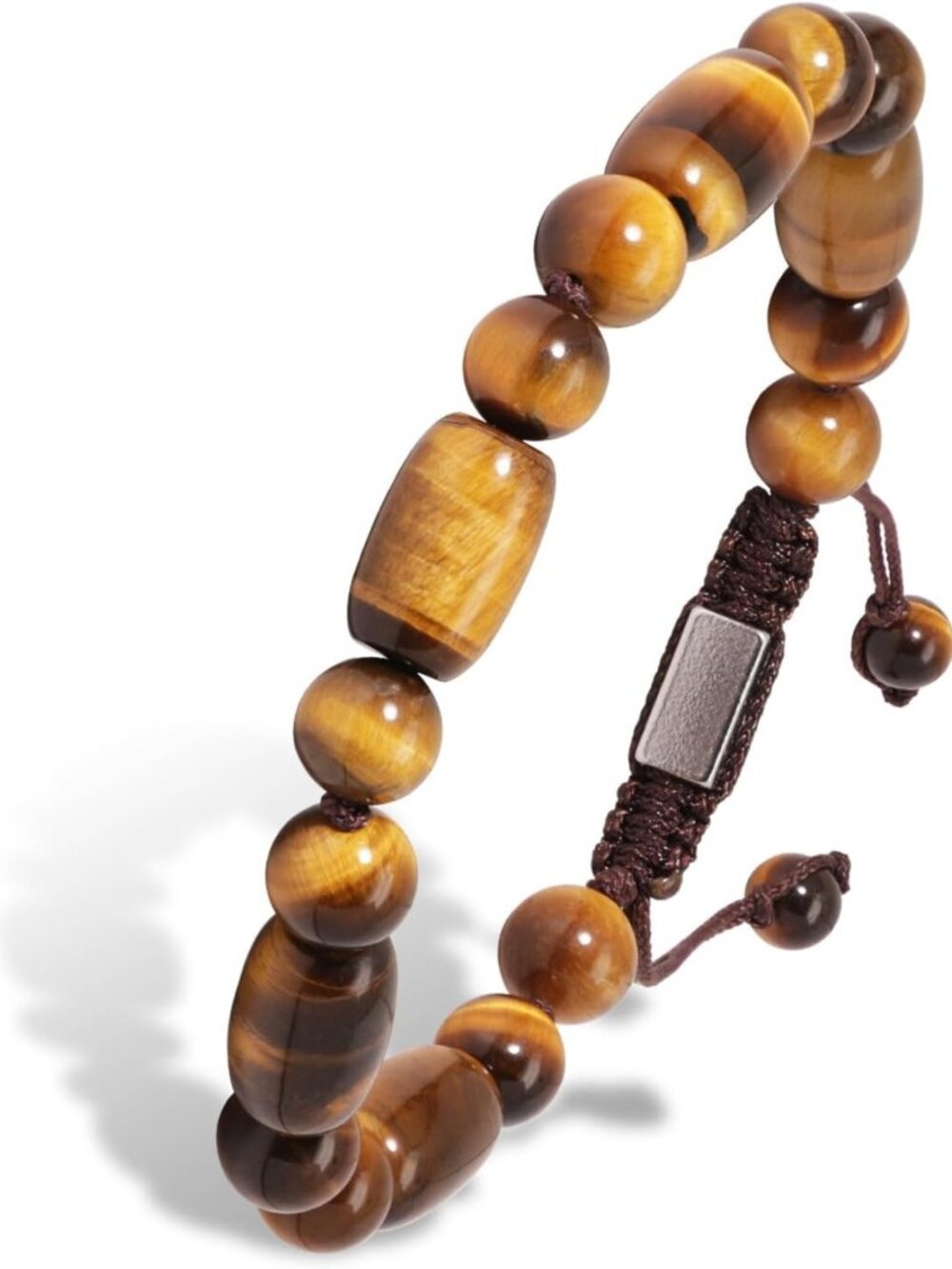 Adjustable Handmade Natural Tiger Eye Bracelet for Men - Protection & Style